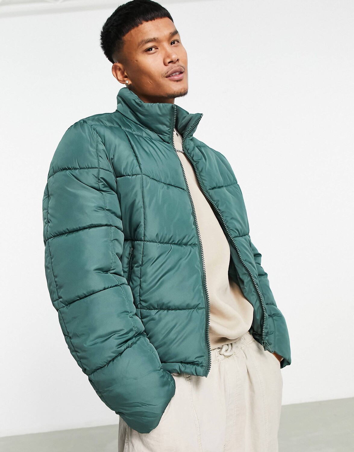 

Зеленая пуховая куртка ASOS DESIGN