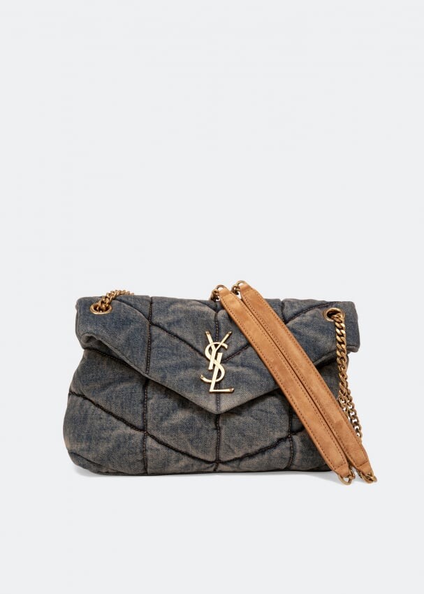 

Сумка SAINT LAURENT Loulou Puffer small chain bag, синий