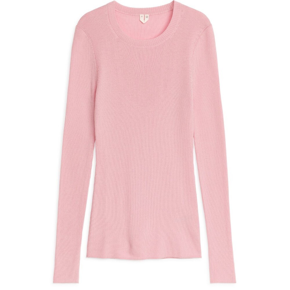 

Свитер Arket Ribbed Merino Wool, розовый