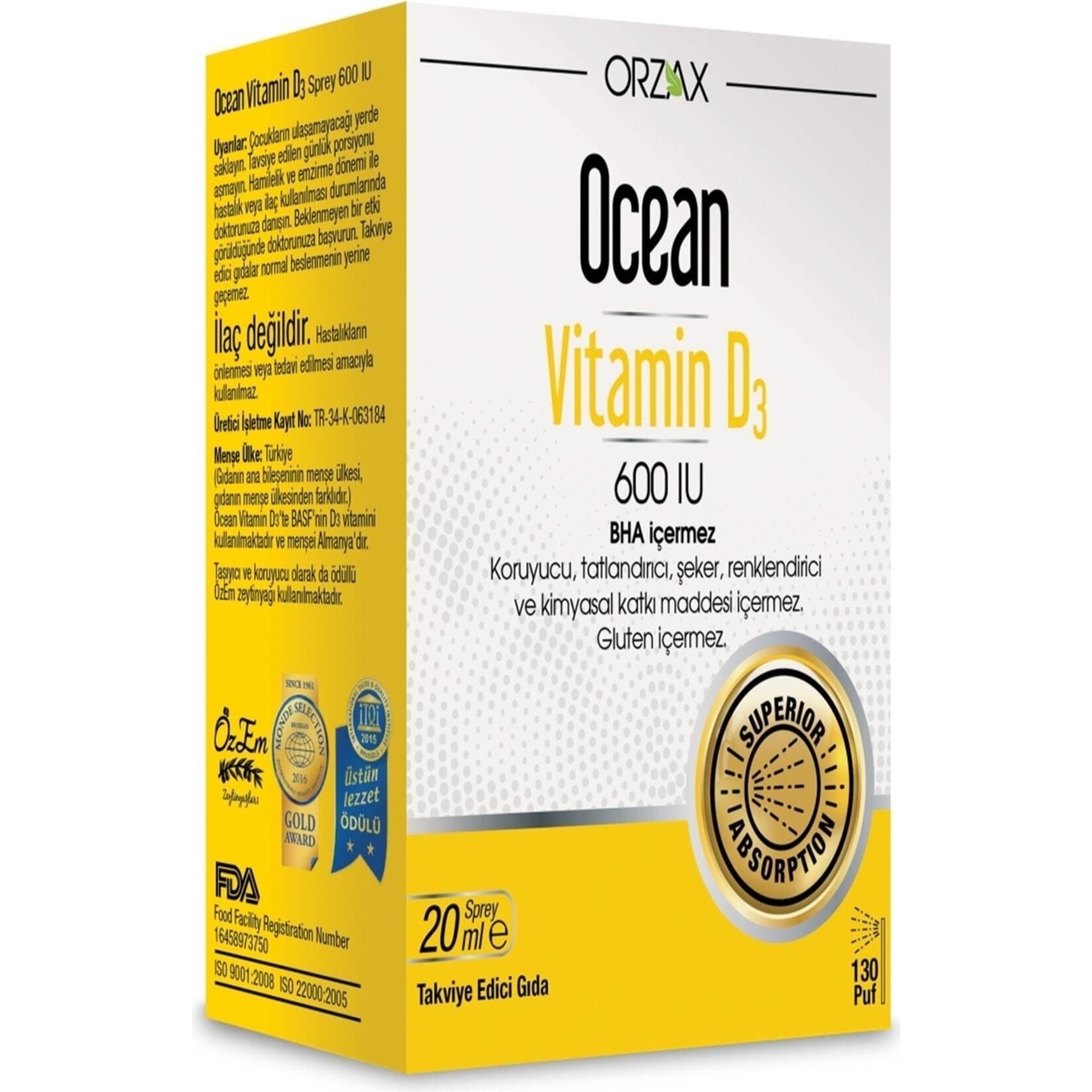 Витамин D3 Ocean 600 МЕ, 20 мл