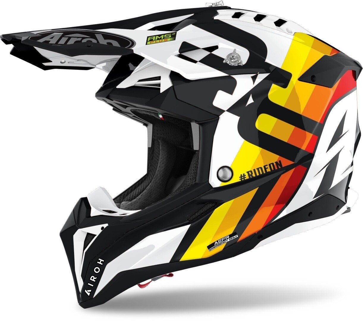 

Airoh Aviator 3 Rainbow Carbon Шлем мотокросса, белый