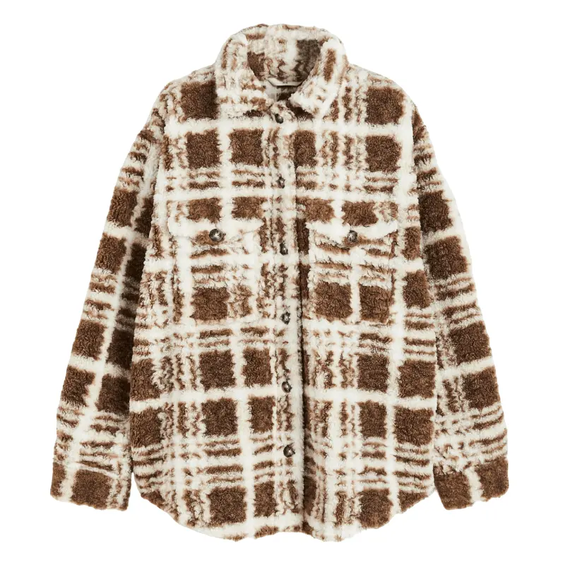 

Куртка рубашка H&M Oversized, коричневый