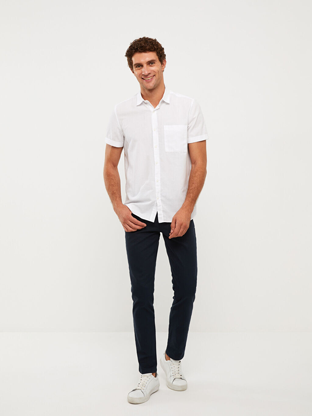 

Мужские брюки чинос Slim Fit из габардина LCWAIKIKI Classic, Черный