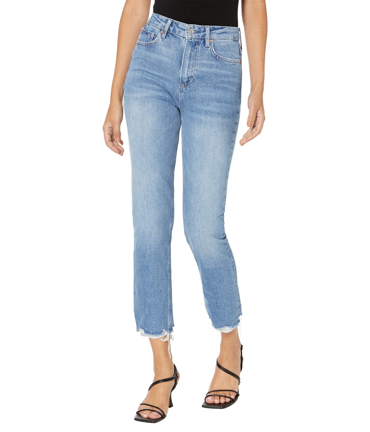 

Джинсы Paige, Sarah Slim w/ Raw Details in Laken Distressed