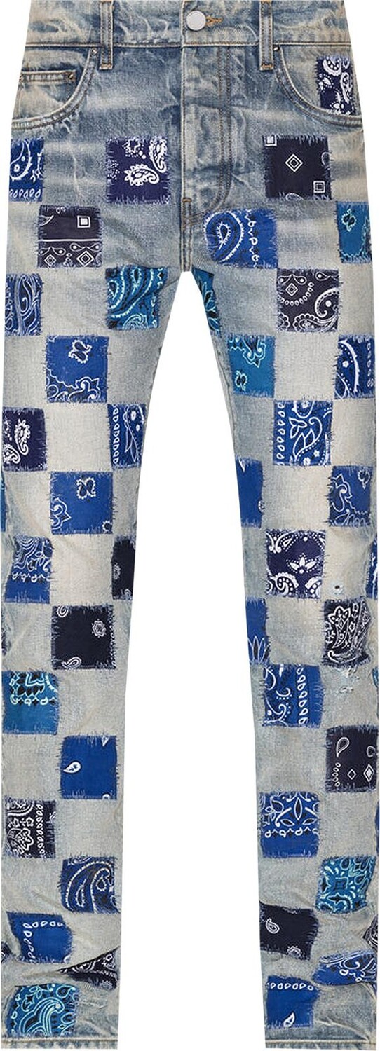

Джинсы Amiri Bandana Check Jean 'Clay Indigo/Blue', синий