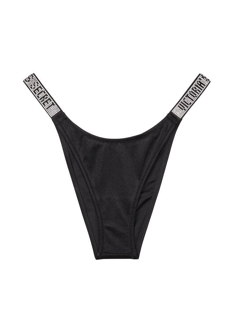

Плавки бикини Victoria's Secret Swim Shine Strap Brazilian, чёрный