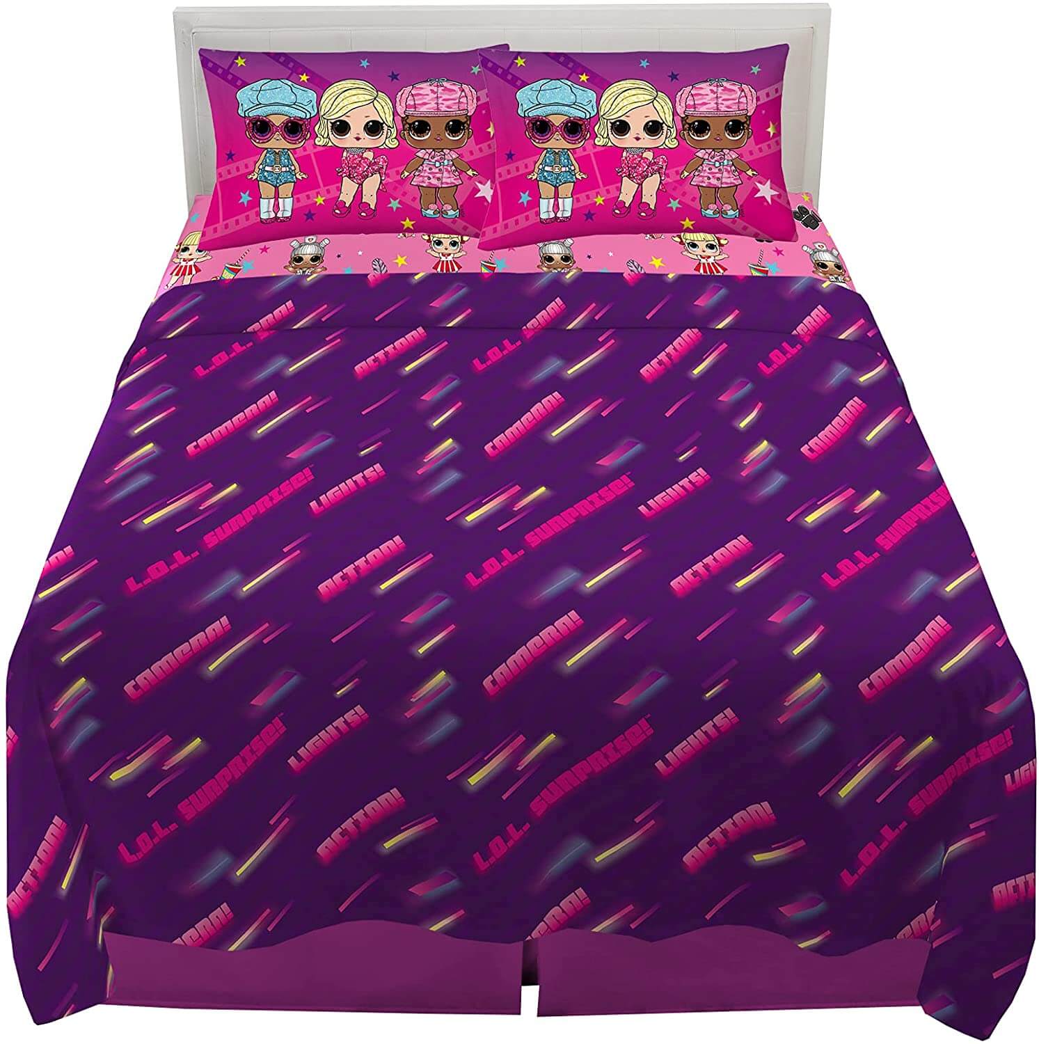 Комплект постельного белья Franco Kids, 4 предмета, розовый/фиолетовый сакура 4 предмета цвет фиолетовый