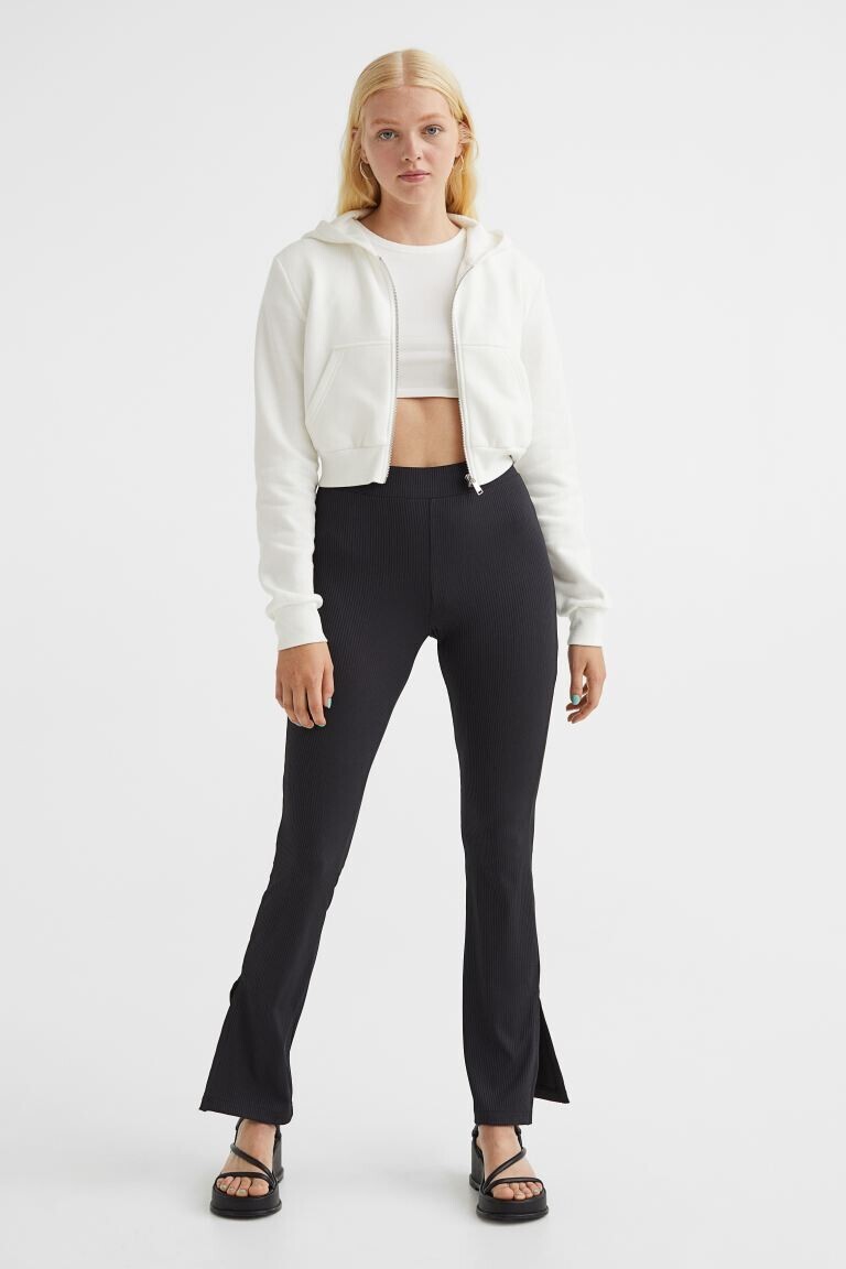 

Леггинсы в рубчик H&M, черный
