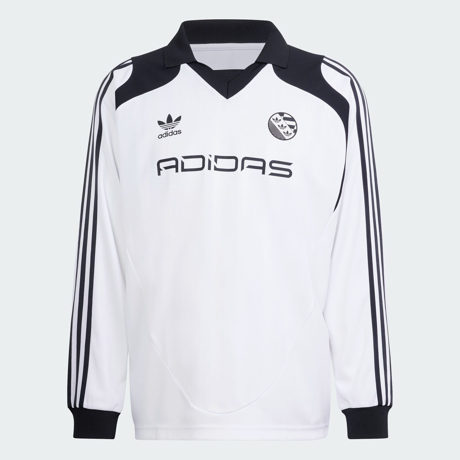 

Лонгслив Adidas Oversized Long Sleeve, белый/черный