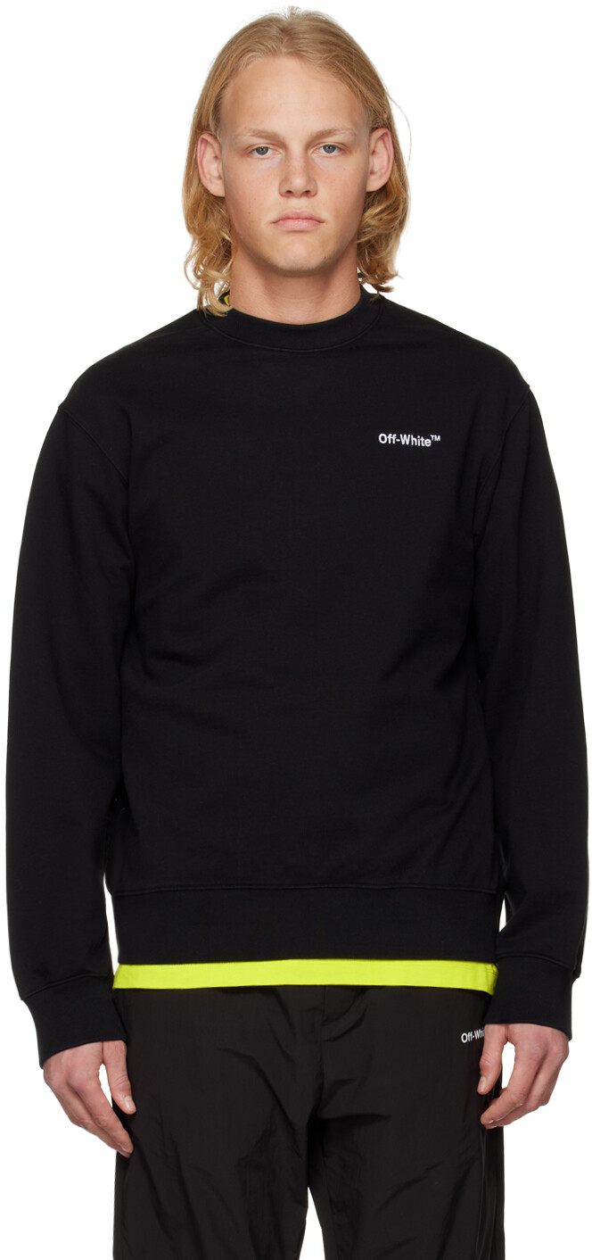 

Черный свитшот с вышивкой Off-White