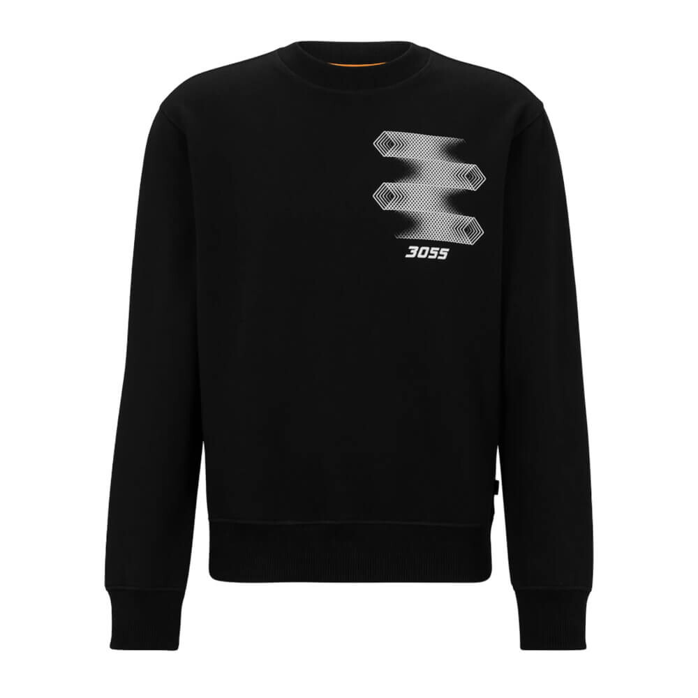

Свитшот Boss Relaxed-Fit Cotton-Blend, черный