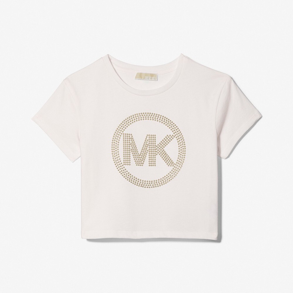 

Футболка Michael Kors Kids Pleated Logo, белый