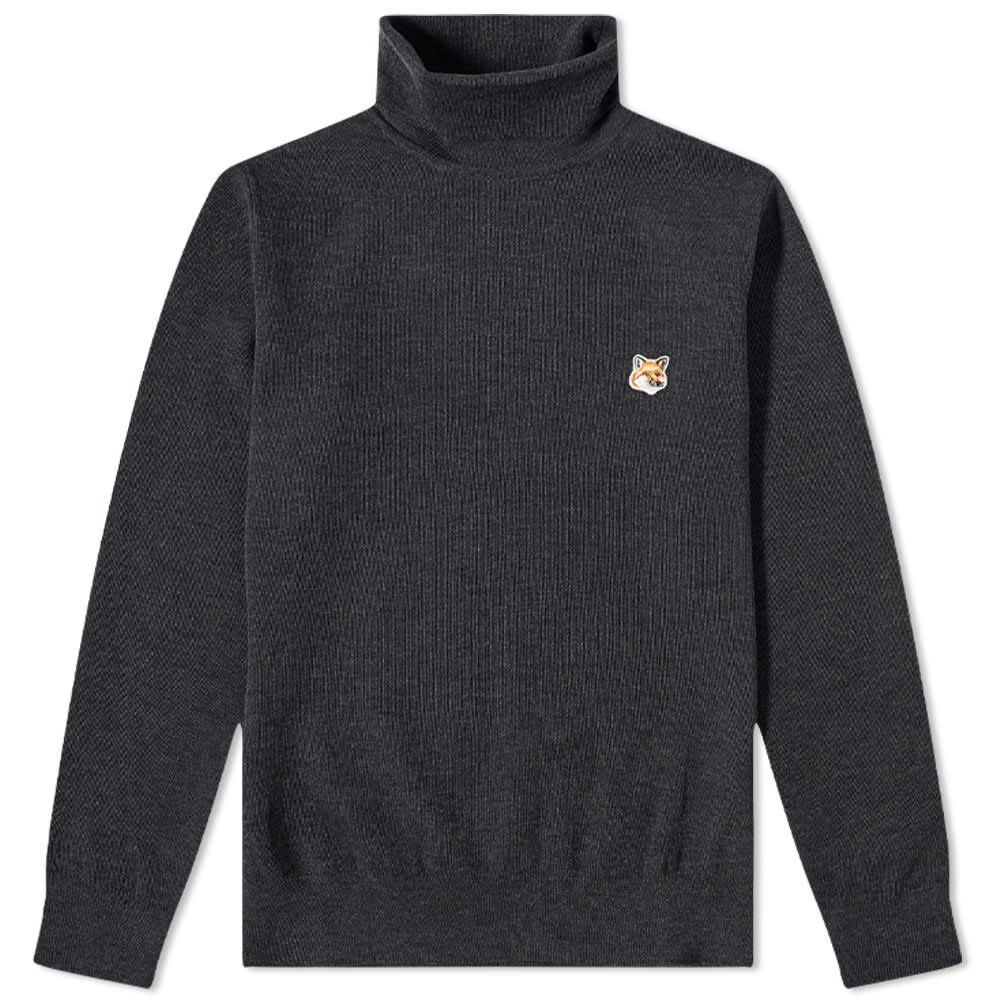 

Джемпер Maison Kitsuné Fox Head Patch Turtleneck Pullover, Серый
