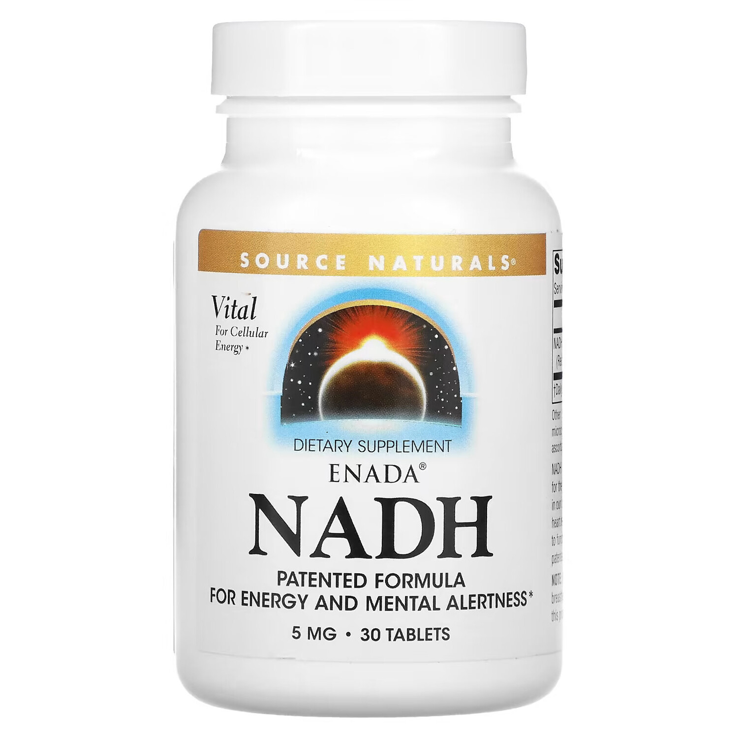 

Source Naturals, Никотинамидадениндинуклеотид ENADA, 5 мг, 30 таблеток