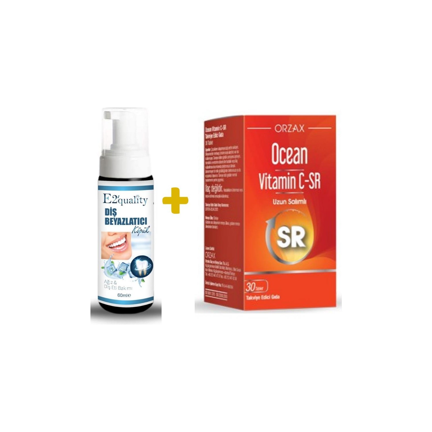 Отбеливающая пена для зубов Orzax E2' Quality + Витамин C-Sr Orzax Ocean, 30 таблеток