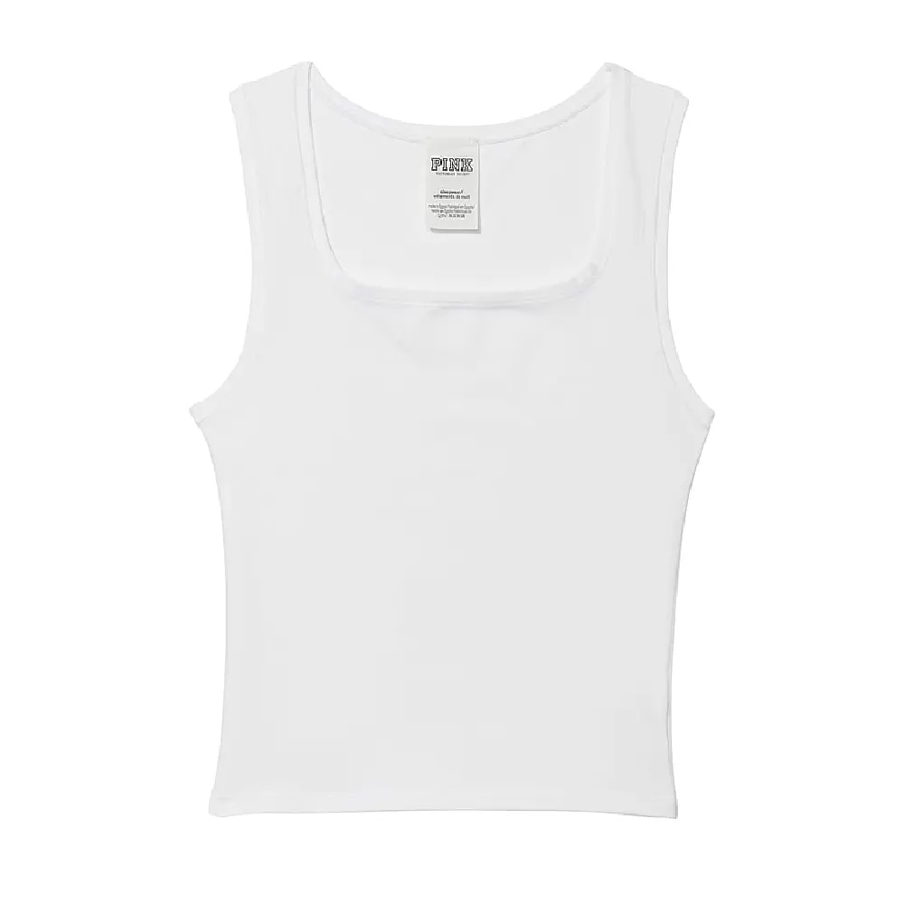

Топ Victoria's Secret Pink Base Cotton Tank, белый