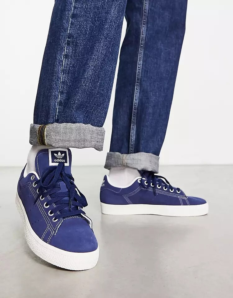 

Темно-синие кроссовки adidas Originals Stan Smith CS с контрастной отстрочкой, темно-синий