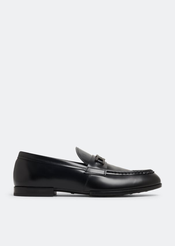 

Лоферы TOD'S Chain leather loafers, черный