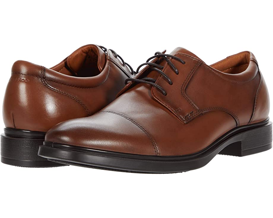 Оксфорды Forecast Waterproof Cap Toe Oxford Florsheim, коньяк гладкий - фото