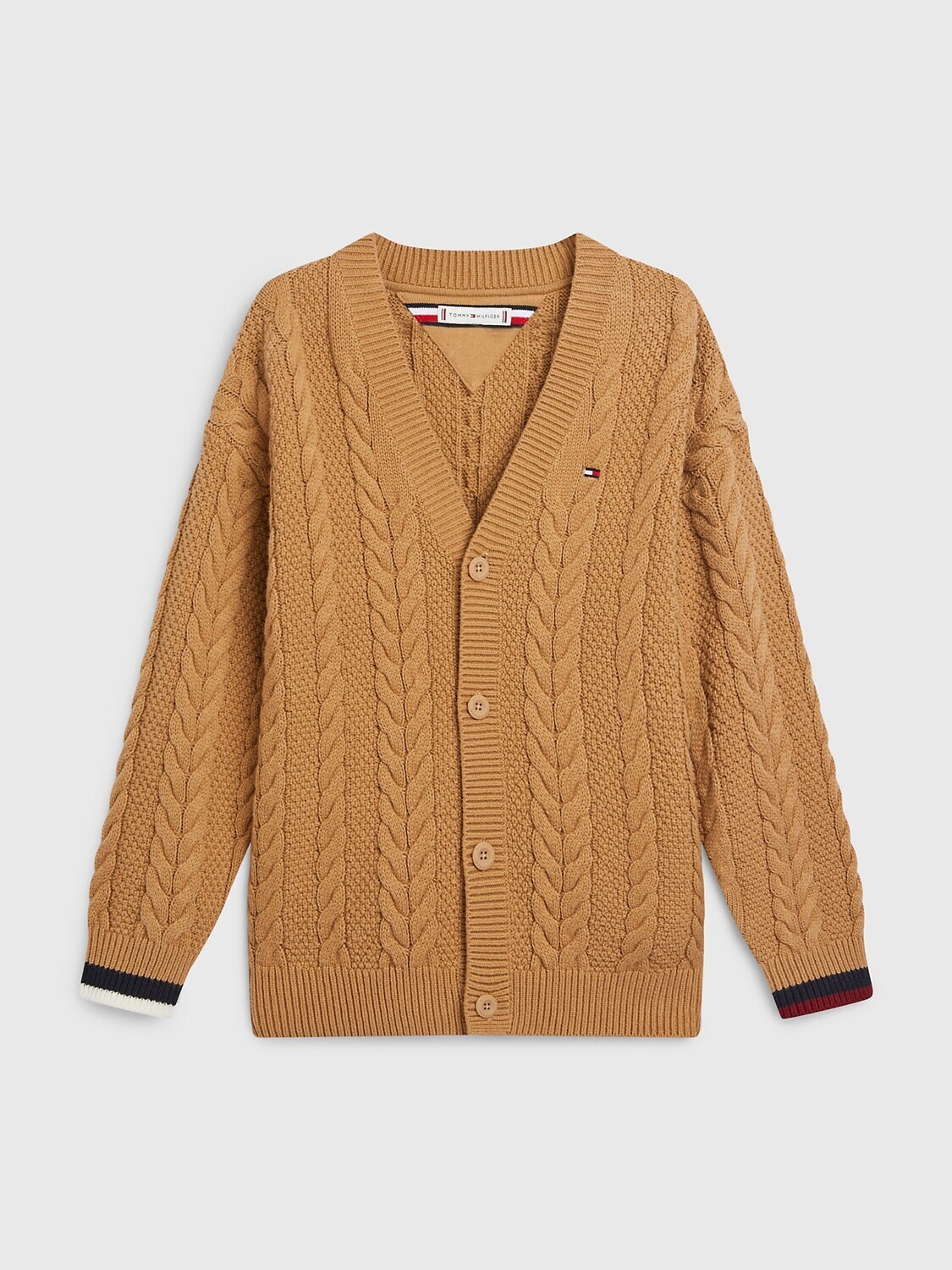 

Детский кардиган classic cable Tommy Hilfiger, классический хаки