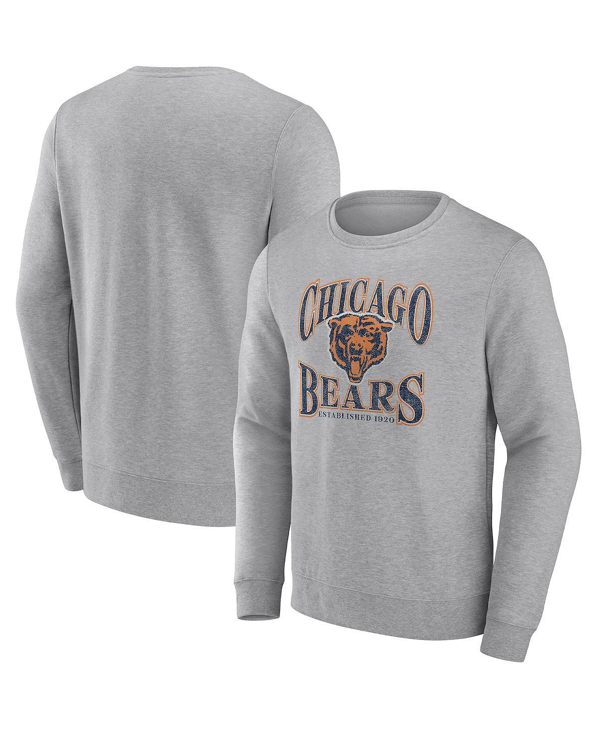 цена Мужская фирменная толстовка с принтом heathered charcoal chicago bears playability pullover толстовка Fanatics, мульти