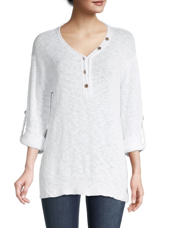 

Свитер clamdigger henley high-low Stitchdrop Pristine
