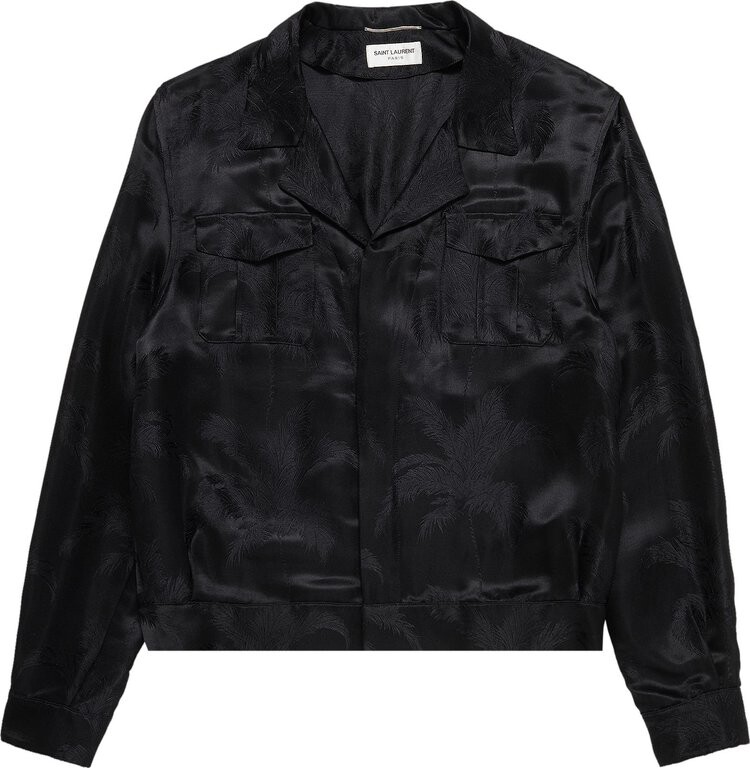 

Куртка Saint Laurent Embroidered Silk Jacquard Jacket 'Black', черный