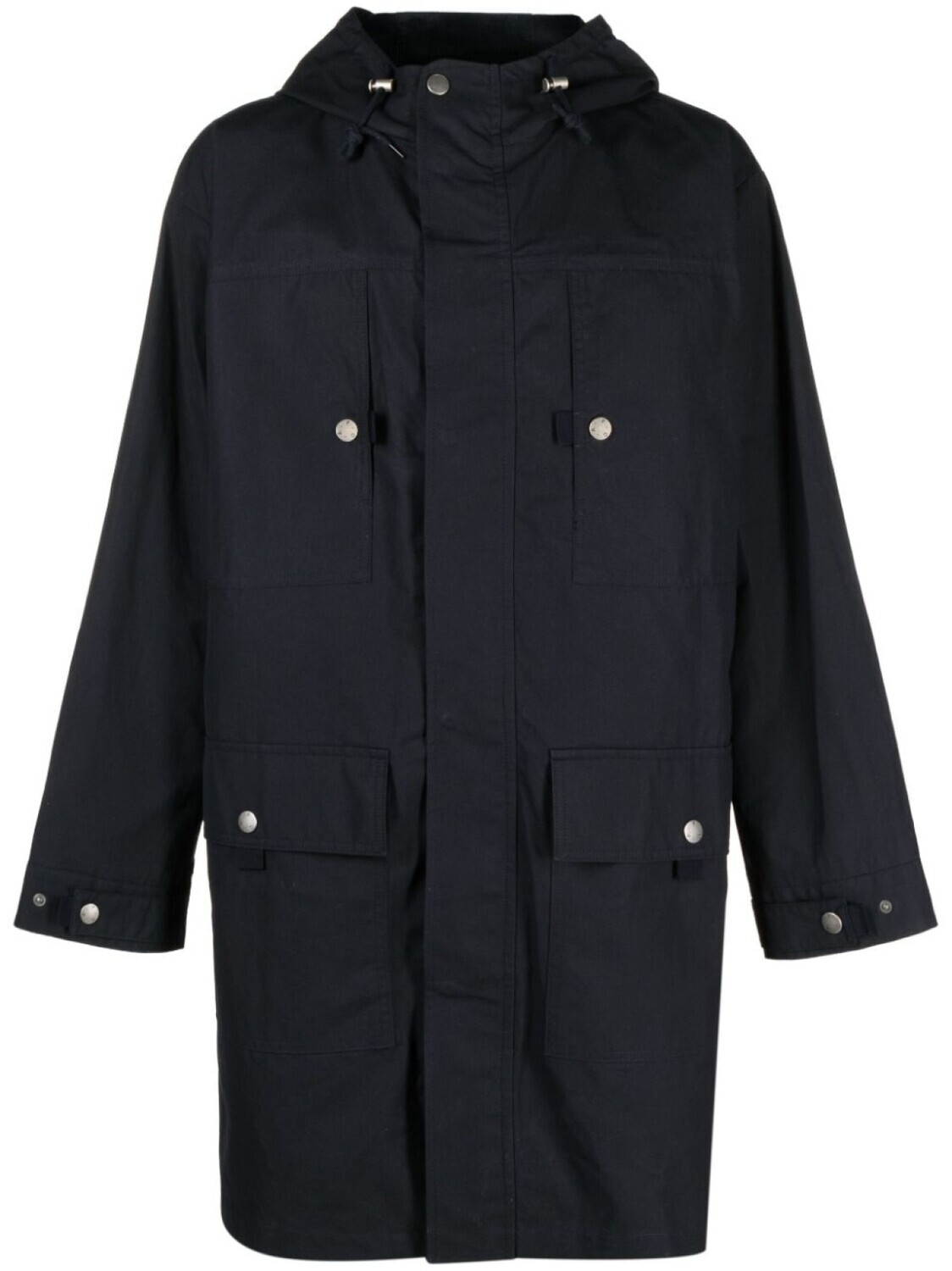 

A.P.C. парка с кулиской на капюшоне, синий