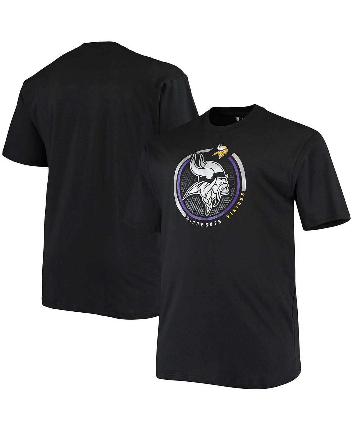 

Мужская футболка big and tall black minnesota vikings color pop Fanatics, черный