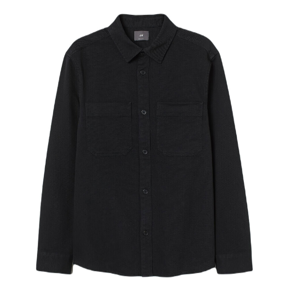 

Рубашка H&M Regular Fit, черный