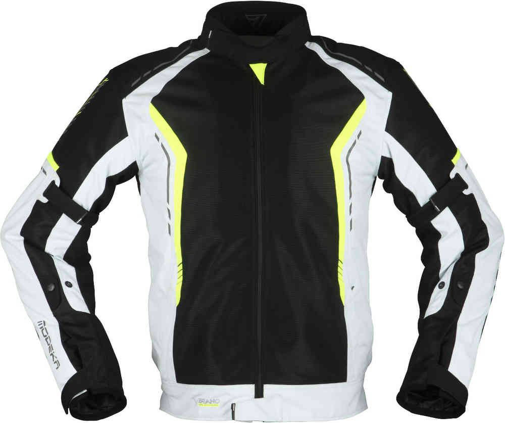 Мотоциклетная текстильная куртка Khao Air Modeka, черный/серый/неоновый manathai khao lak