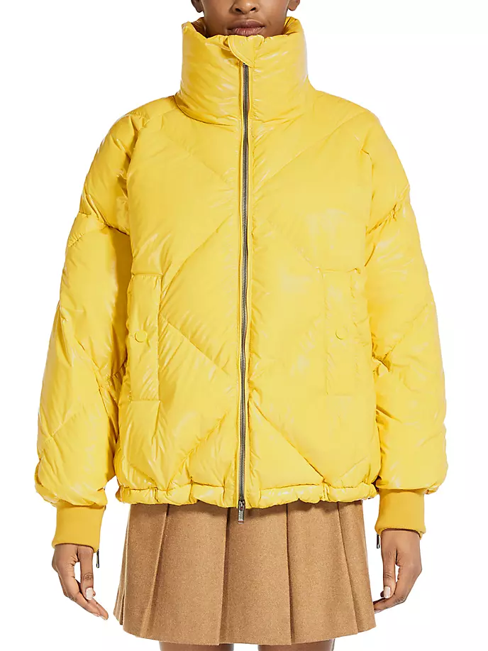 

Пуховик из тафты Weekend Max Mara, желтый