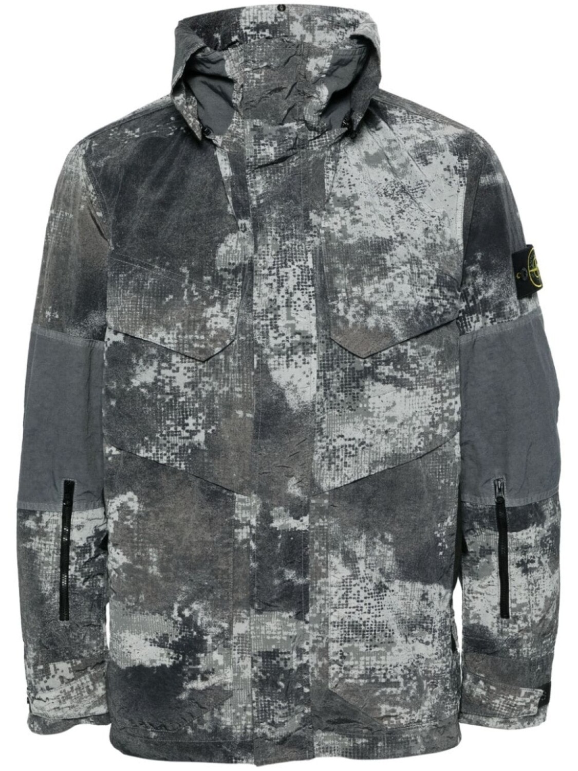 

Stone Island куртка с нашивкой Compass, серый