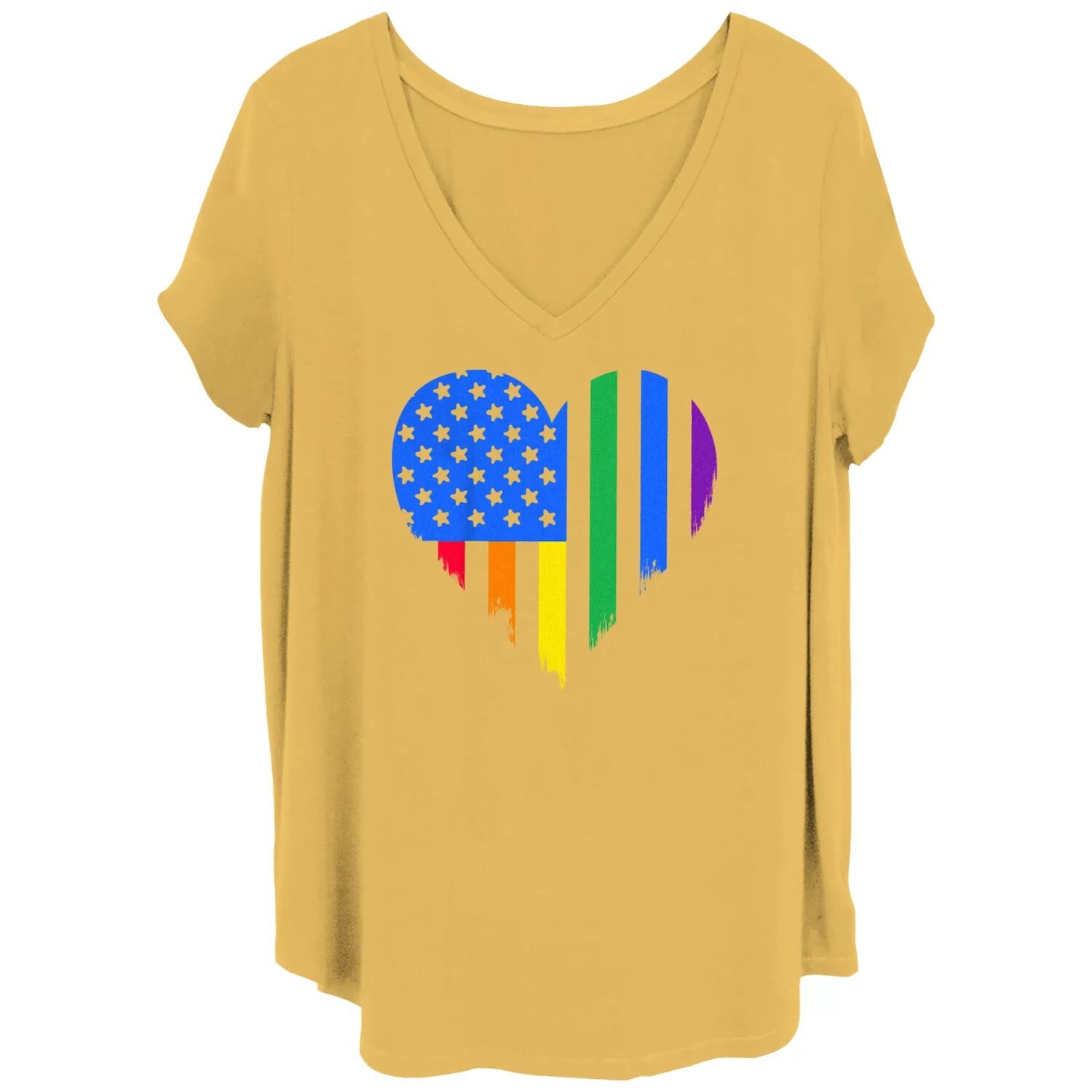 

Юниорская футболка Pride с радужным флагом American Heart