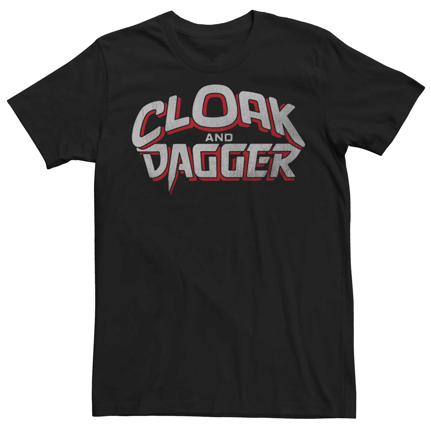 Мужская футболка Marvel's Cloak And Dagger с потертым логотипом Licensed Character