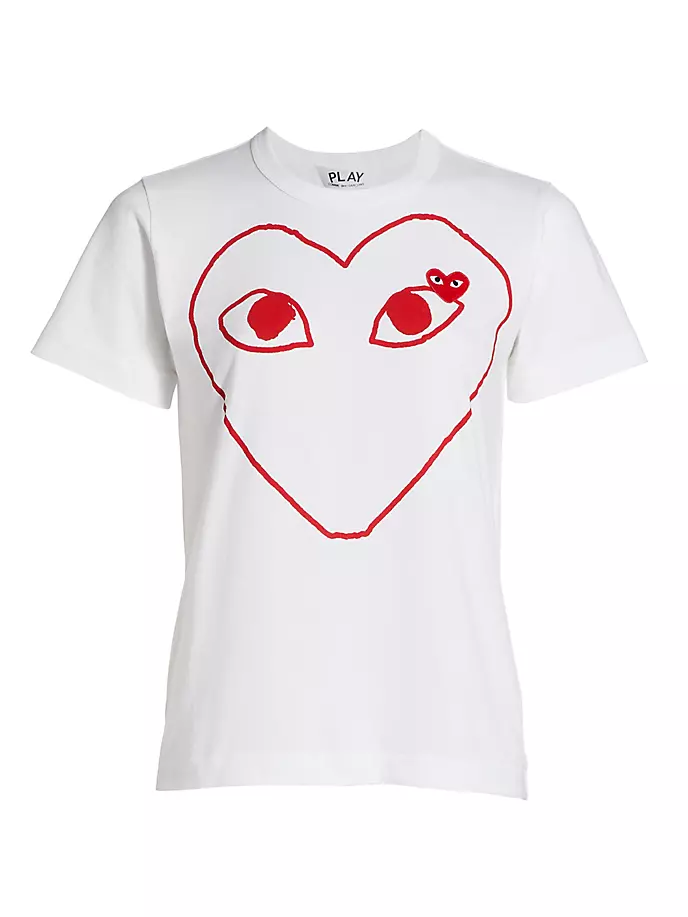 

Футболка с изображением большого сердца Comme Des Garçons Play, белый