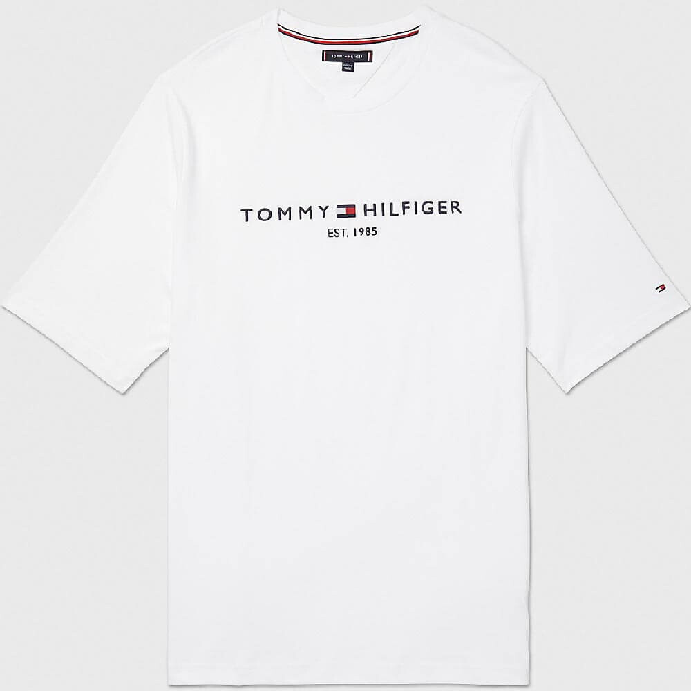 

Футболка Tommy Hilfiger Big And Tall Slim Fit Hilfiger Logo, белый