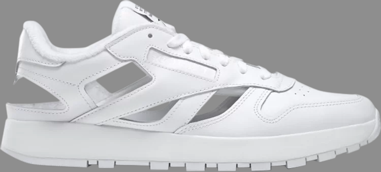 Кроссовки maison margiela x classic leather dq 'footwear white' Reebok, белый