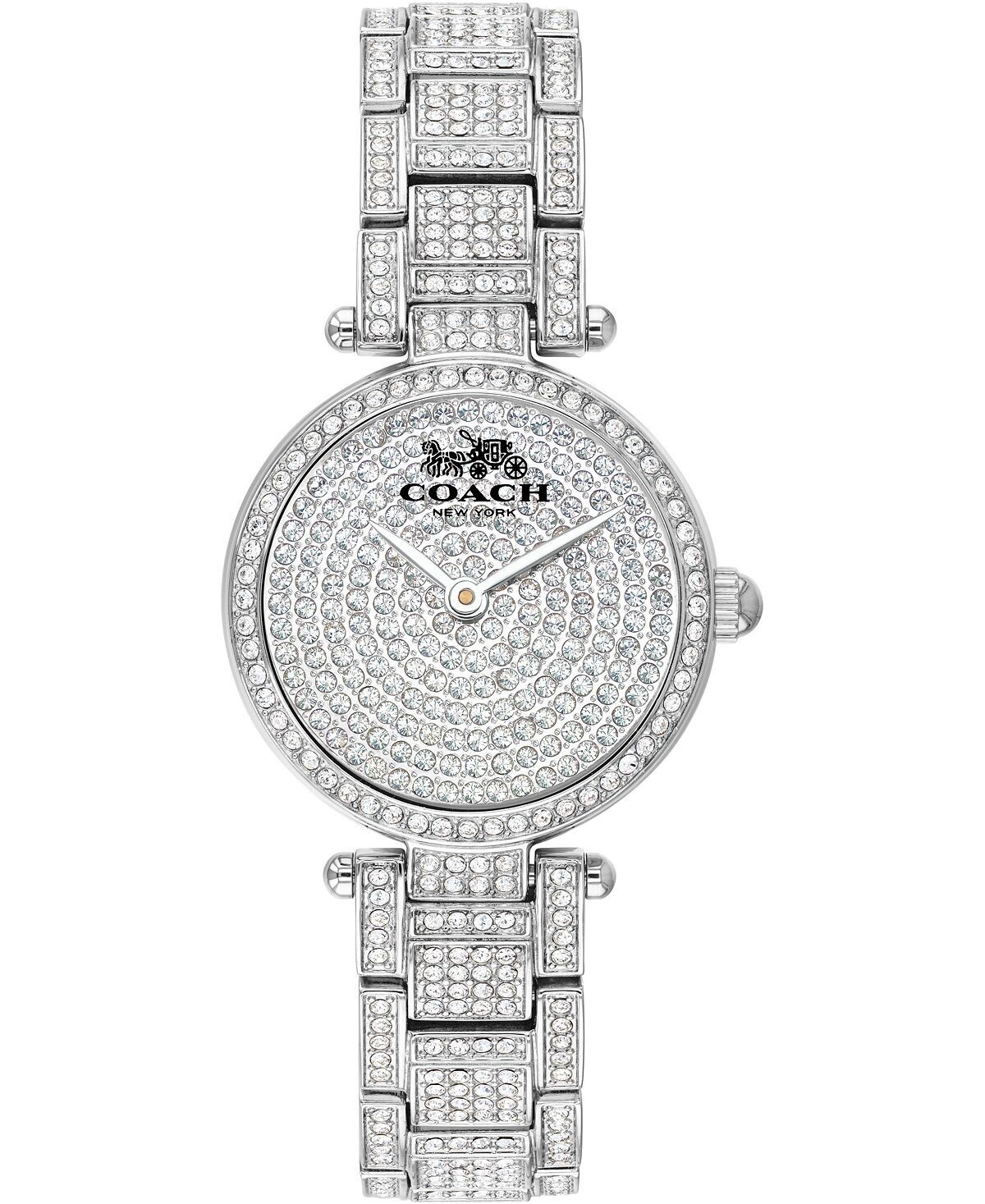 

Женские часы park pavé с браслетом из нержавеющей стали 26 мм COACH, серебряный