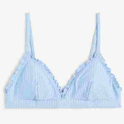 Лиф H&M Padded Triangle Bikini, голубой