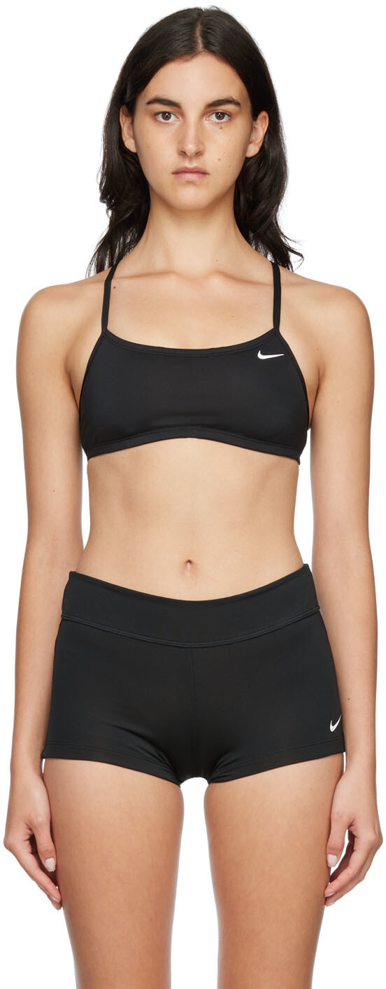 

Черный лиф бикини со спиной-борцовкой Nike