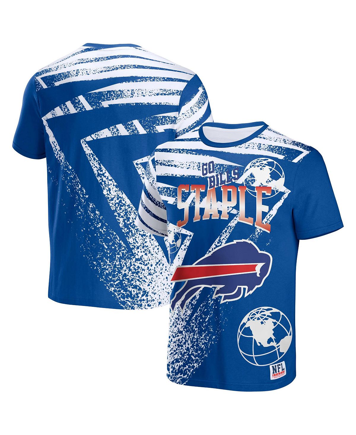 Мужская футболка с коротким рукавом nfl x staple royal buffalo bills team slogan с принтом по всей поверхности NFL Properties