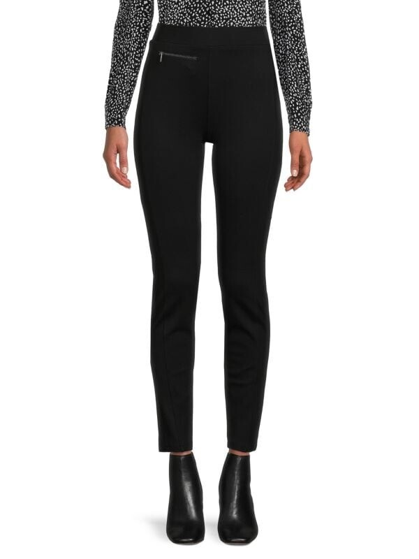 

Узкие брюки с карманом на молнии Saks Fifth Avenue Black
