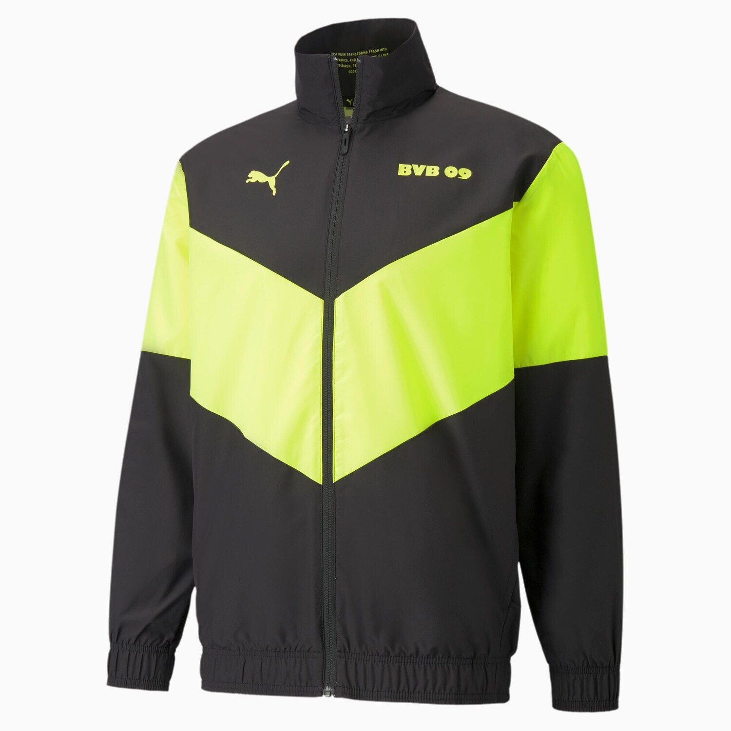 

Куртка Боруссия Дортмунд Прематч PUMA, черный/черный/неоново-желтый