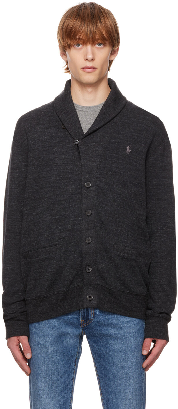 

Черный кардиган с отложным воротником Polo Ralph Lauren