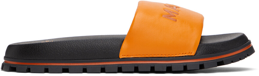 

Оранжевые сандалии The Leather Slide Marc Jacobs