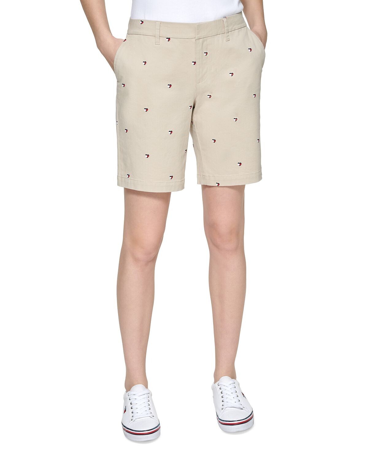 

Женские шорты чинос th flex heart flag Tommy Hilfiger, мульти