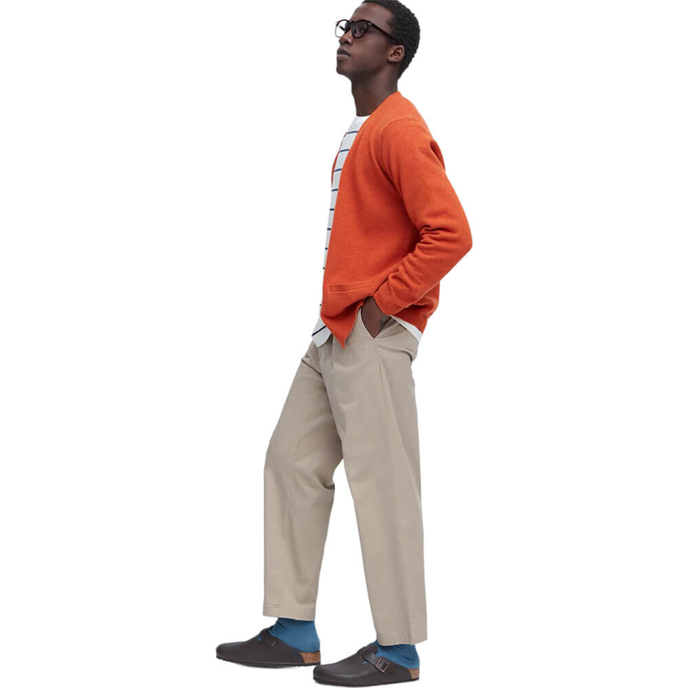 

Брюки Uniqlo Cotton Relaxed Fit, бежевый