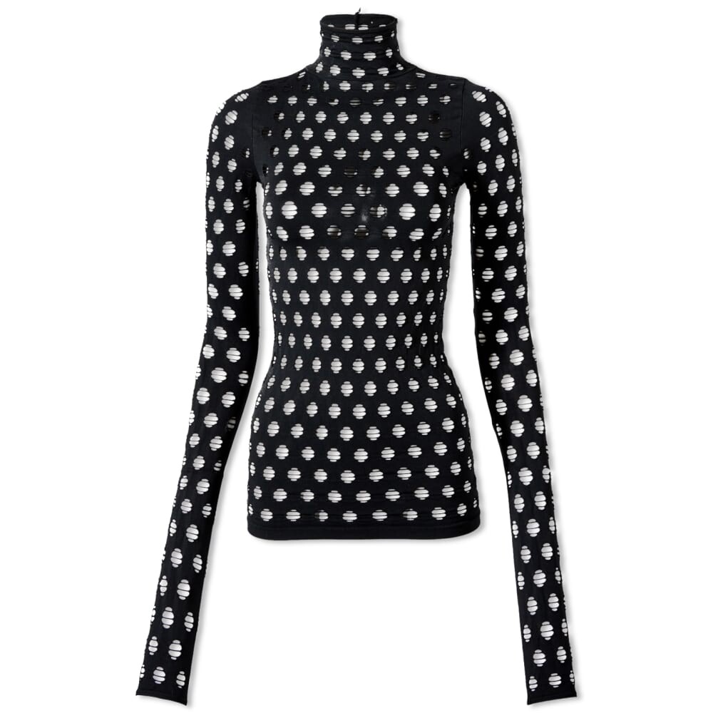 

Топ Maisie Wilen Perforated Turtleneck Top
