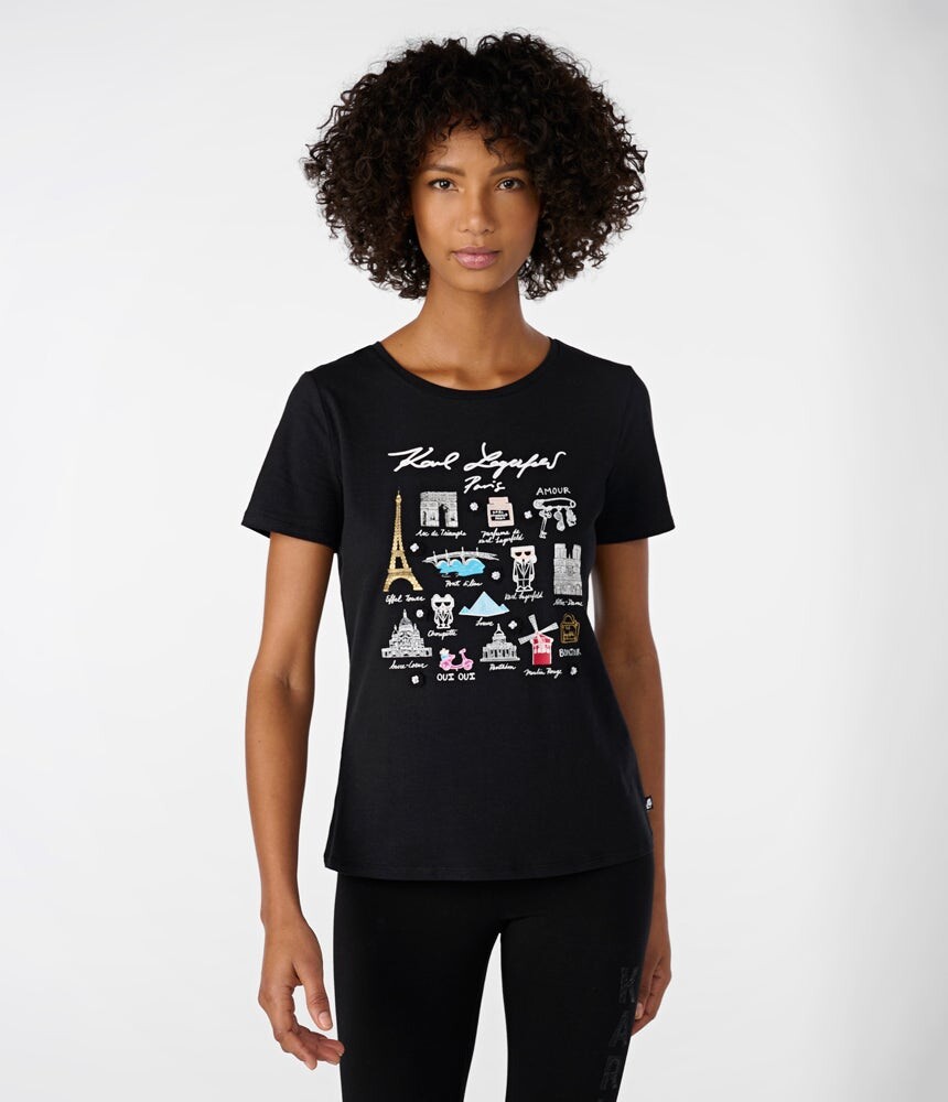 

Футболка whimsy paris Karl Lagerfeld, черный